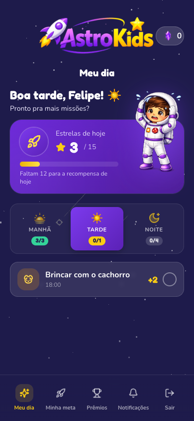 Tela de Meu Dia da criança