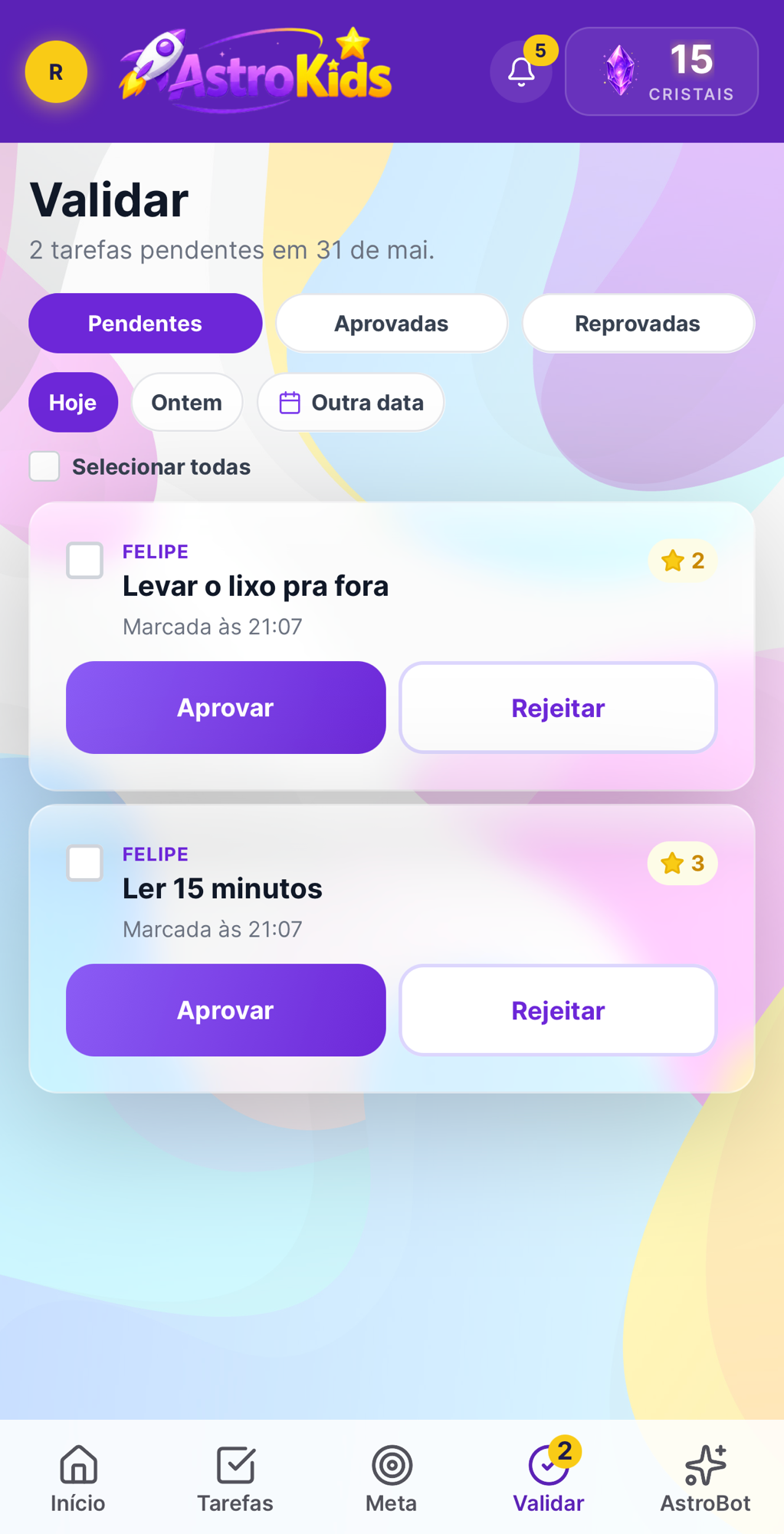 Você aprova em dois toques